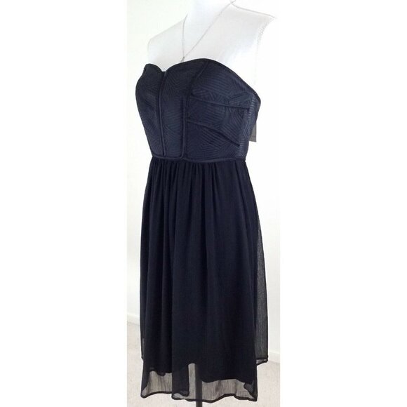 MAX and CLEO~Women's Size 8~Black Sweetheart Corset Cocktail Party Dress NWT$138 - Picture 1 of 11